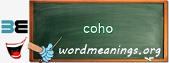 WordMeaning blackboard for coho